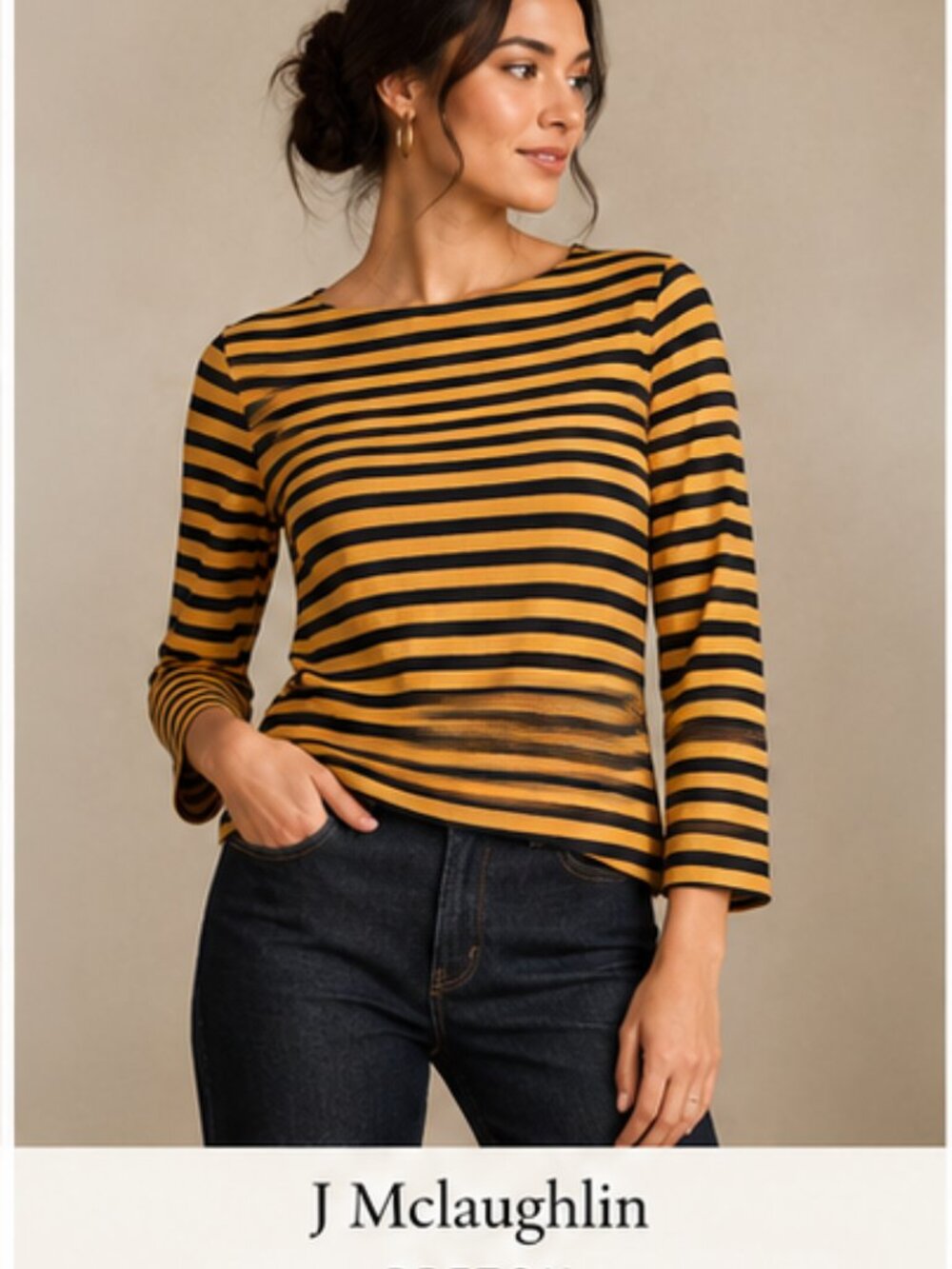 J Mclaughlin Breton Style with Nautical Look Top